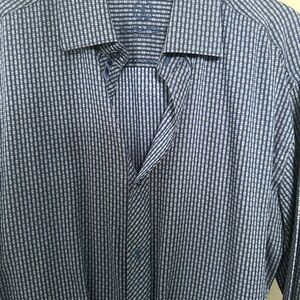 Bugatti Navy Checkered Button Down Shirt